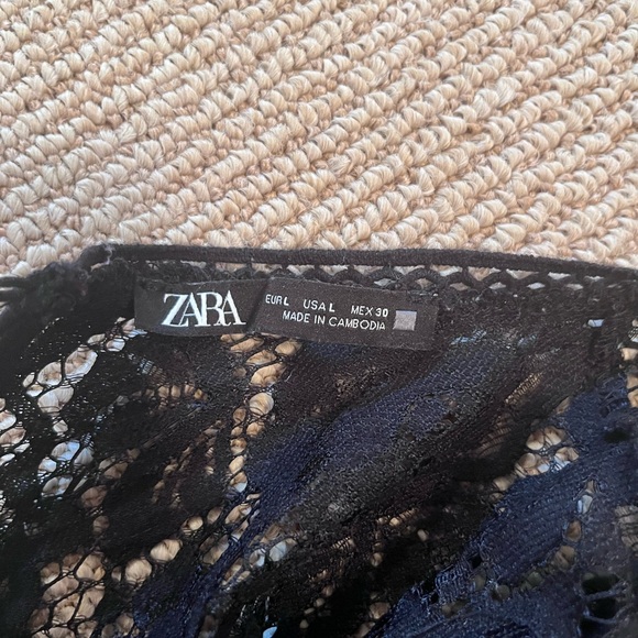 Zara Black Lace top midi dress - Picture 2 of 2